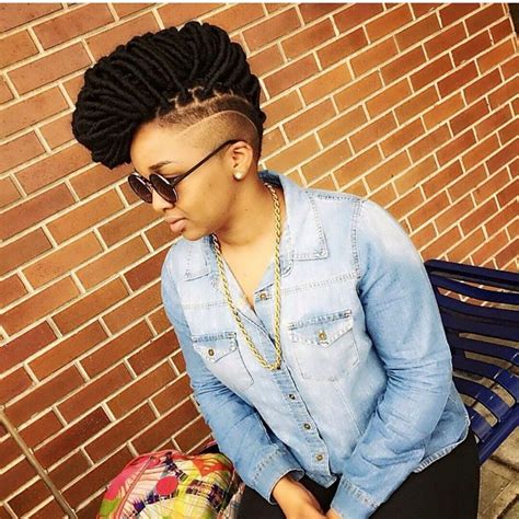 hairstyles with shaved sides and braids|dreadlocks on top shaved sides.